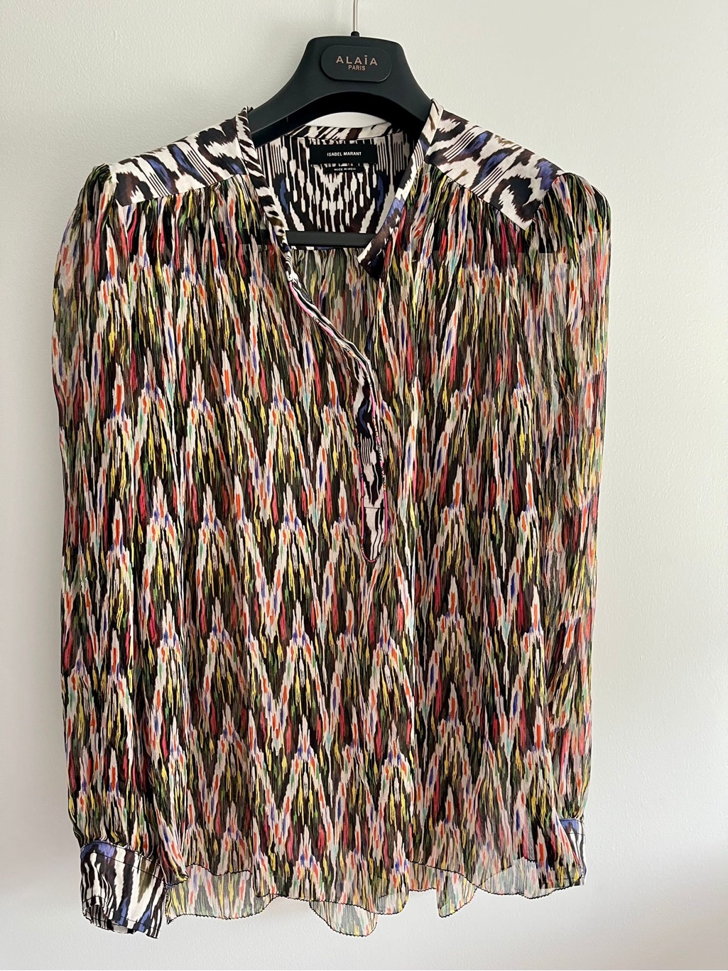 Isabel Marant Multicolor Abstract Print Long-Sleeve Shirt